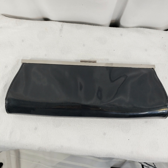 LOFT Handbags - LOFT Vintage Black Patent Evening Bag Clutch